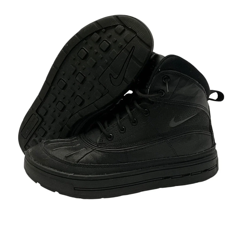 Nike ACG Woodside 2 High Triple Black Youth Outdoor Winter Hiking Boots 6.5Y